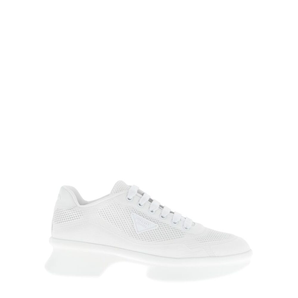 Prada White Polyester Athletic Women's Sneakers